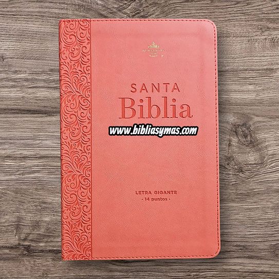 Bible RVR1960 giant letter imitation coral corinth skin