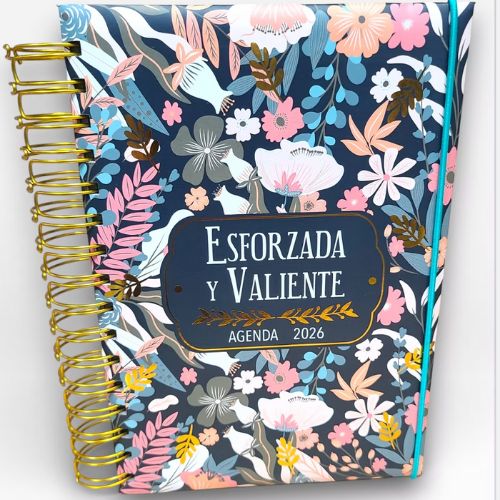 Strong and Courageous 2026 Agenda – Green Floral Spiral