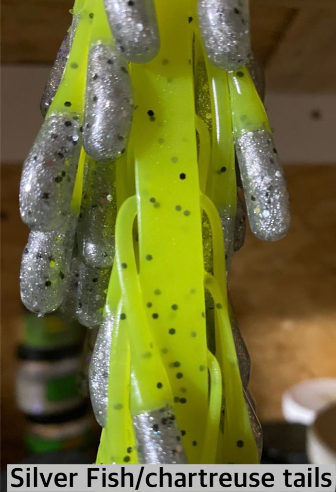 Silver Fish/Chartreuse tails