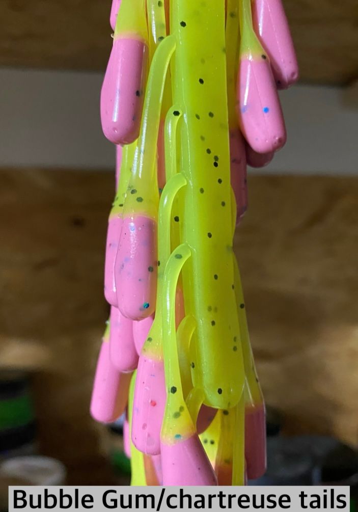 Bubble Gum with chartreuse tails