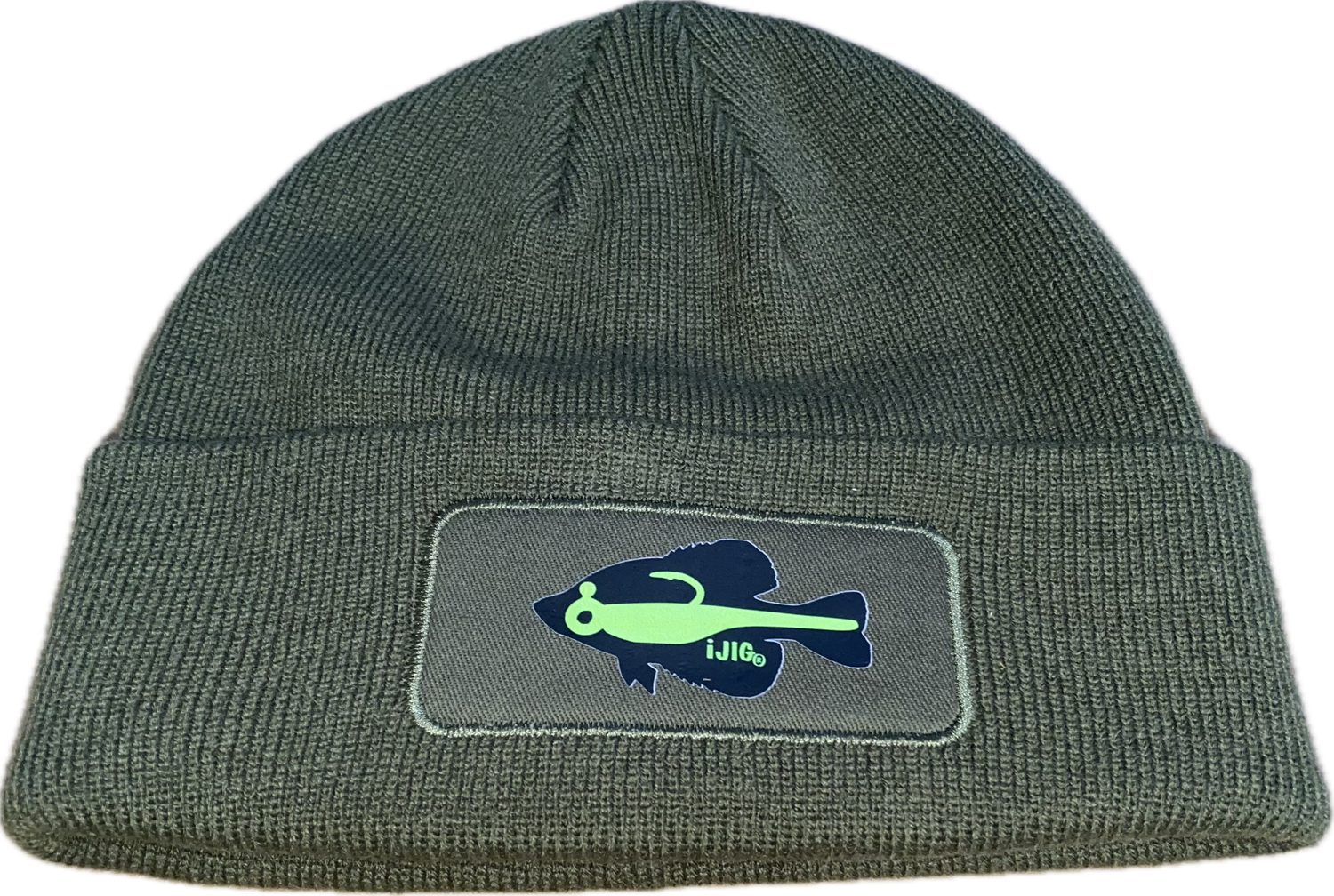 iJIG Fishing Beanie Olive Green