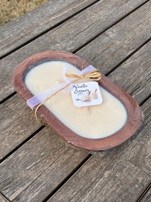 Wood Bowl Candles - Bourbon Apple Pie