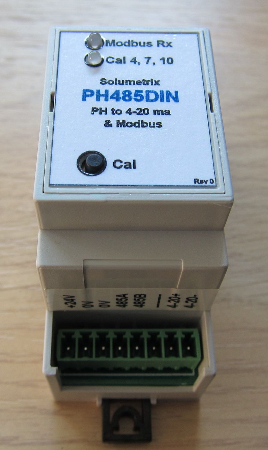 PH485DIN din rail mount pH sensor to 4-20mA & RS485 interface module