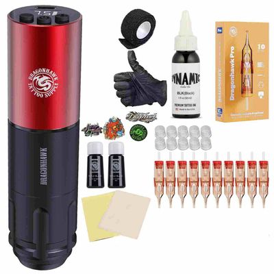 Kit pen Tatuaje Dragonhawk Inalambrico Tinta Dynamic