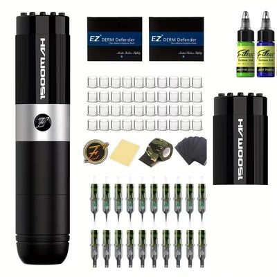 Kit de tatuaje EZ TAT con 2 Baterías