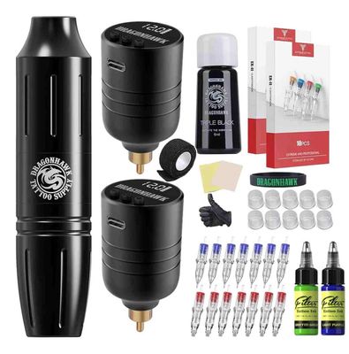 Maquina para tatuar Kit 2 Baterías Dragonhawk
