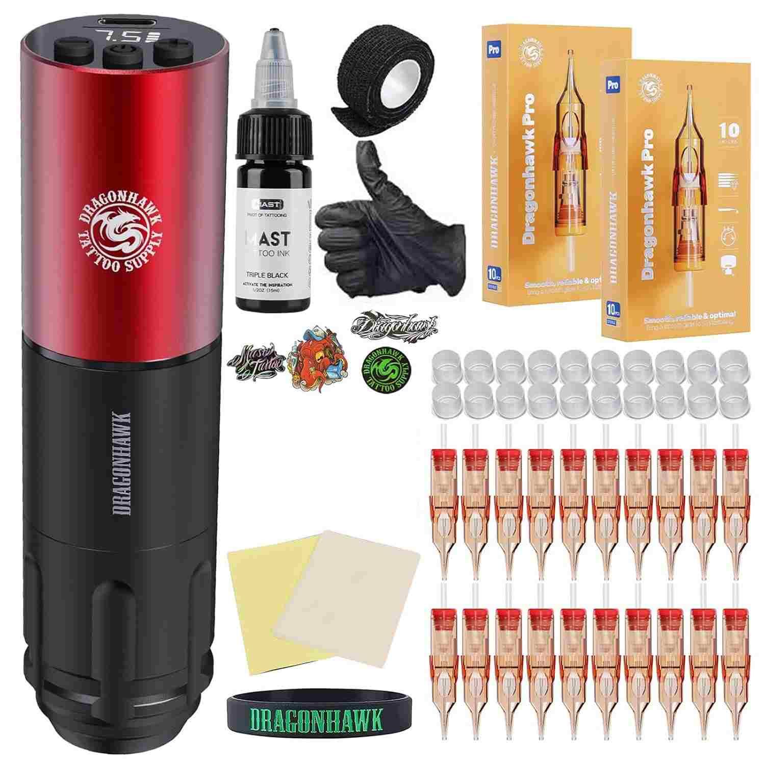 Kit pen Tatuaje Dragonhawk Inalambrico