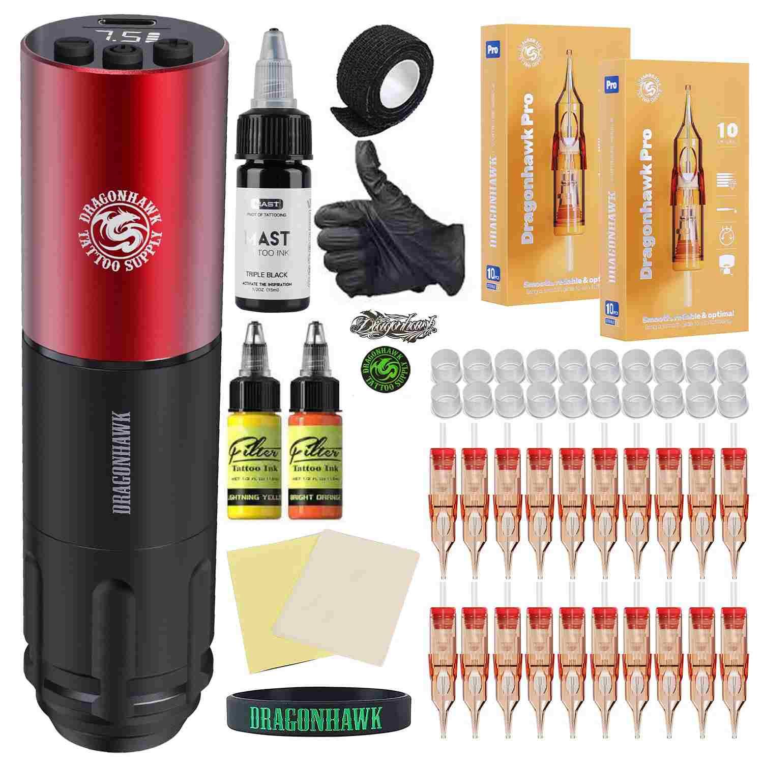 Kit pen Tatuaje Dragonhawk Inalambrico