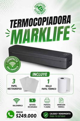 Mini Impresora Térmica Inalámbrica A4 Marklife