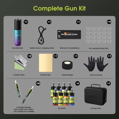 Kit de tatuaje EZ Filter - Tora  batería de 1600 mAh