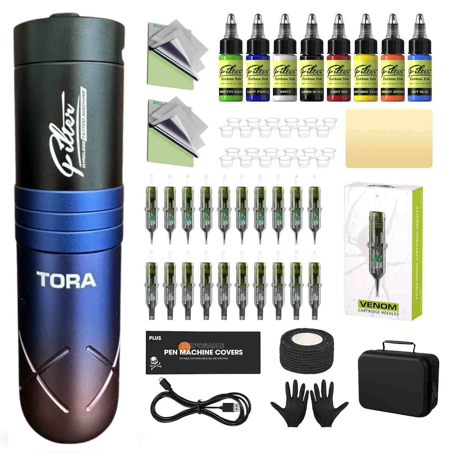 Kit de tatuaje EZ Filter - Tora  batería de 1600 mAh