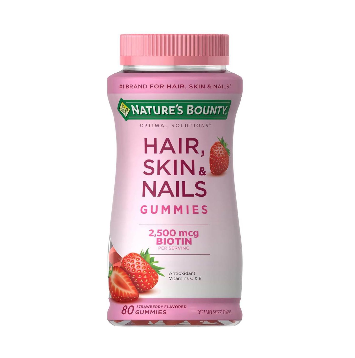 Gomitas Nutricionales Nature's Bounty Hair Skin Nails Biotina 80 unidades
