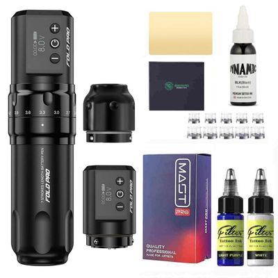 Kit Pen Mast Fold Pro con 2 Baterías – Máquina de Tatuaje Profesional Potente y Estable