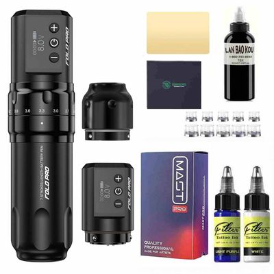 Kit Pen Mast Fold Pro con 2 Baterías – Máquina de Tatuaje Profesional Potente y Estable