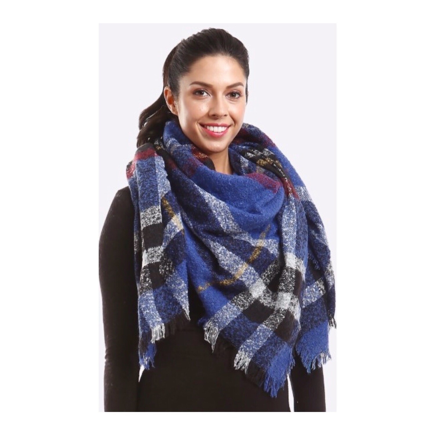 Blue/Red Plaid Scarf