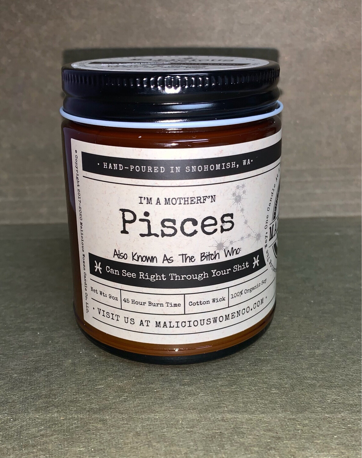 Zodiac Sign Candle: Pisces
