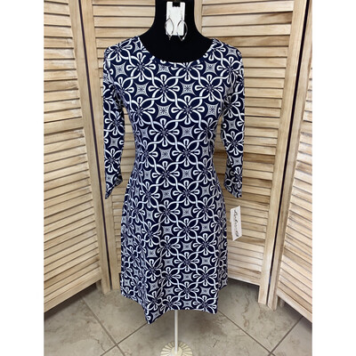 Lulu B Tahitian Blue 3/4 Sleeve Dress