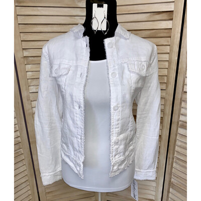 Lulu B White Linen Jacket