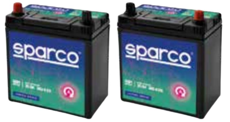 Sparco - Batteria auto NS40 KAGMJ, Scegli la polarità: Sinistra, Scegli l'amperaggio: Ah 35 - 360 A