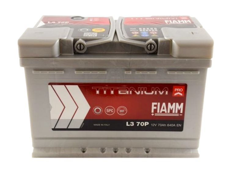 Batteria auto, furgoni e trattori L3 Fiamm - 278x175x190 mm, Polarità: Destra, Amperaggio: Ah 70 - 640 A