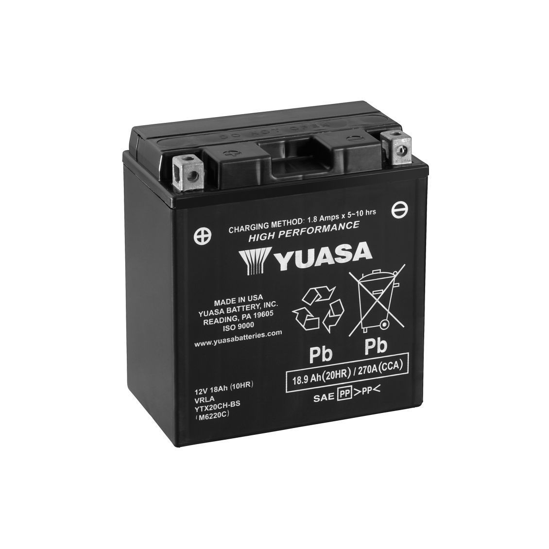 YUASA - Batteria moto YTX AGM - Modello YTX20CH-BS YUASA - Batteria moto YTX AGM - Modello YTX20CH-BS