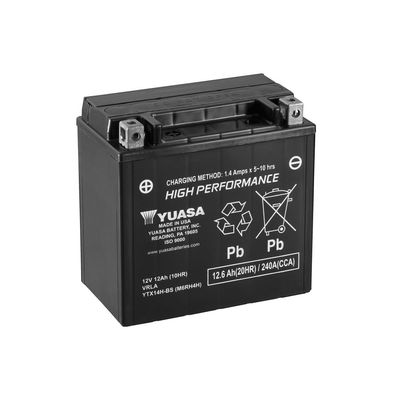 YUASA - Batteria  moto YTX  AGM - Modello YTX14H-BS