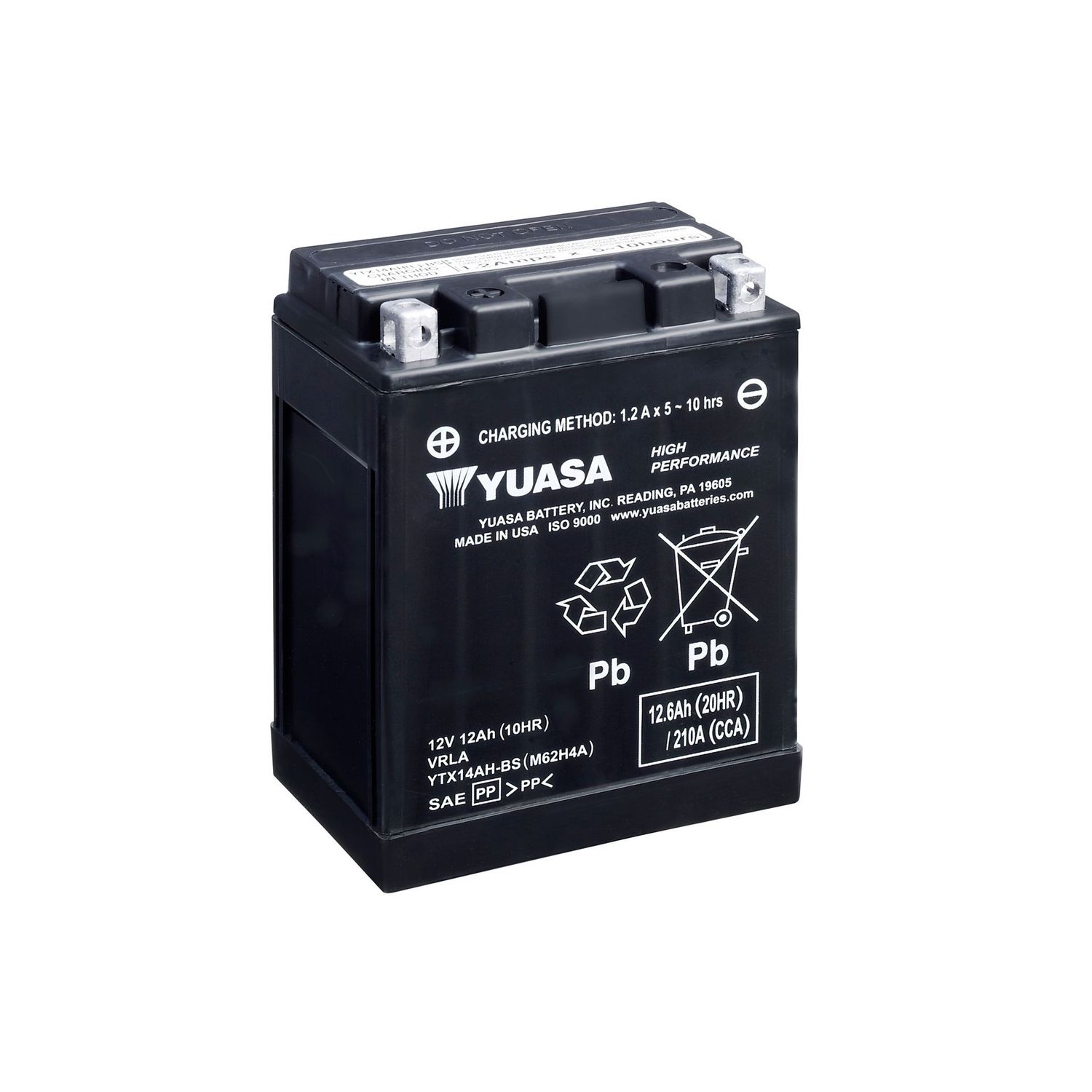 YUASA - Batteria  moto YTX  AGM - Modello YTX14AH-BS