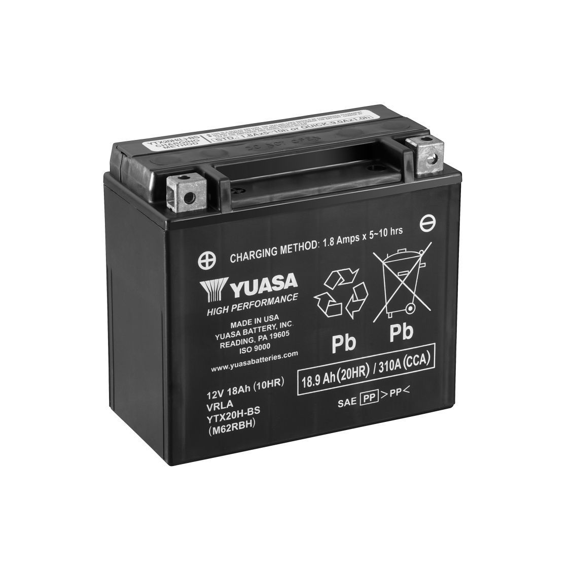 YUASA - Batteria  moto YTX  AGM - Modello YTX20H-BS