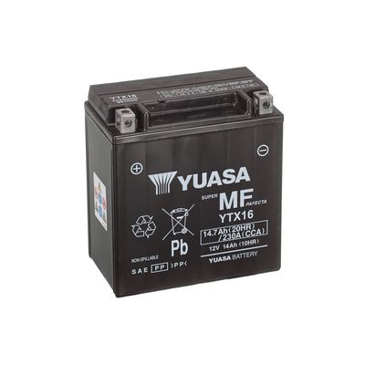 YUASA - Batteria  moto YTX  AGM - Modello YTX16
