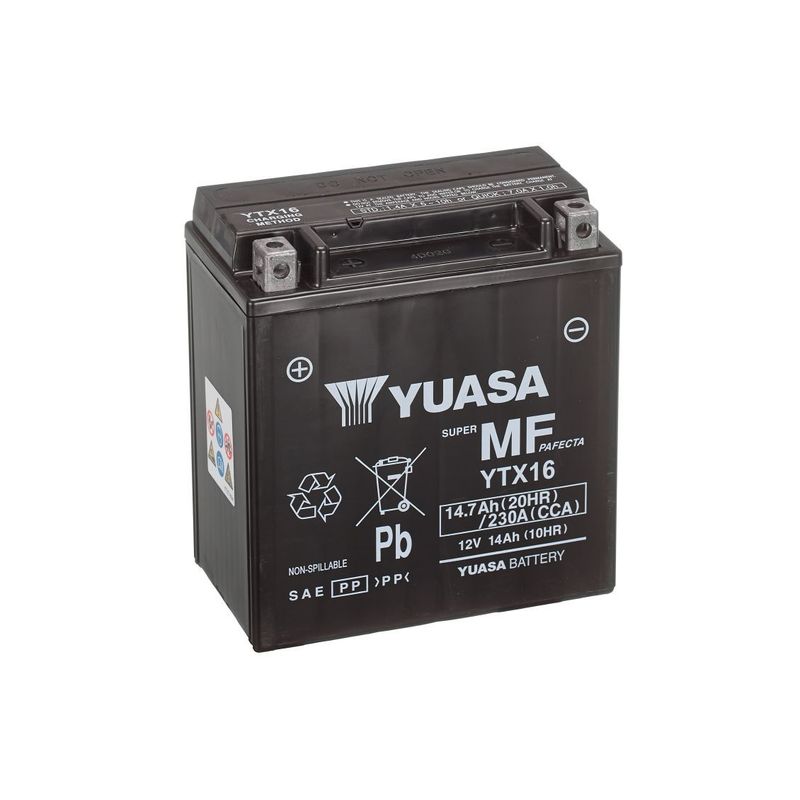 YUASA - Batteria  moto YTX  AGM - Modello YTX16