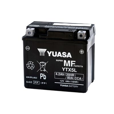 YUASA - Batteria moto YTX AGM - Modello YTX5L YUASA - Batteria moto YTX AGM - Modello YTX5L