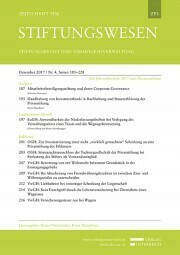 ZFS 
Zeitschrift für Stiftungswesen
