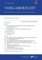 RPA 
Zeitschrift für Vergaberecht inkl. VIL Online (eOnly PDF Newsletter)