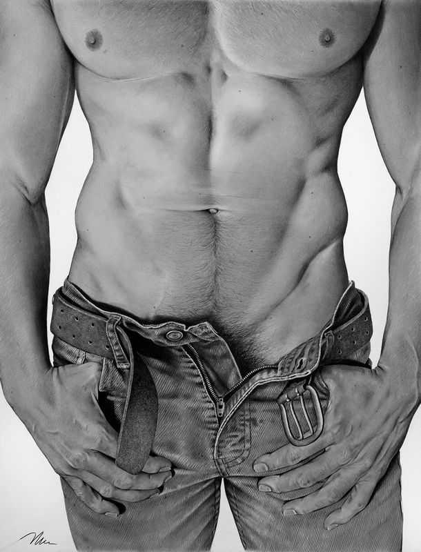 "Unzipped" giclée print