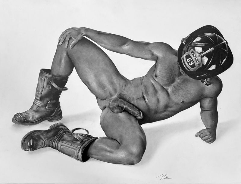 "The Fireman"  giclée print