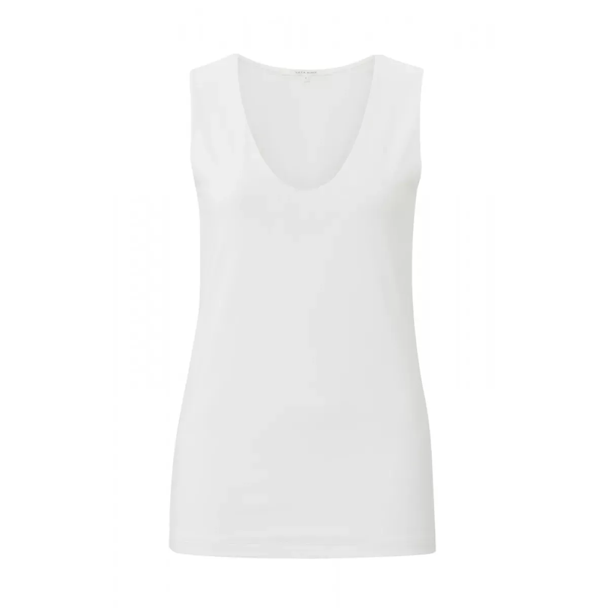 YaYa Round V-neck singlet 01-709047-N OFF WHITE