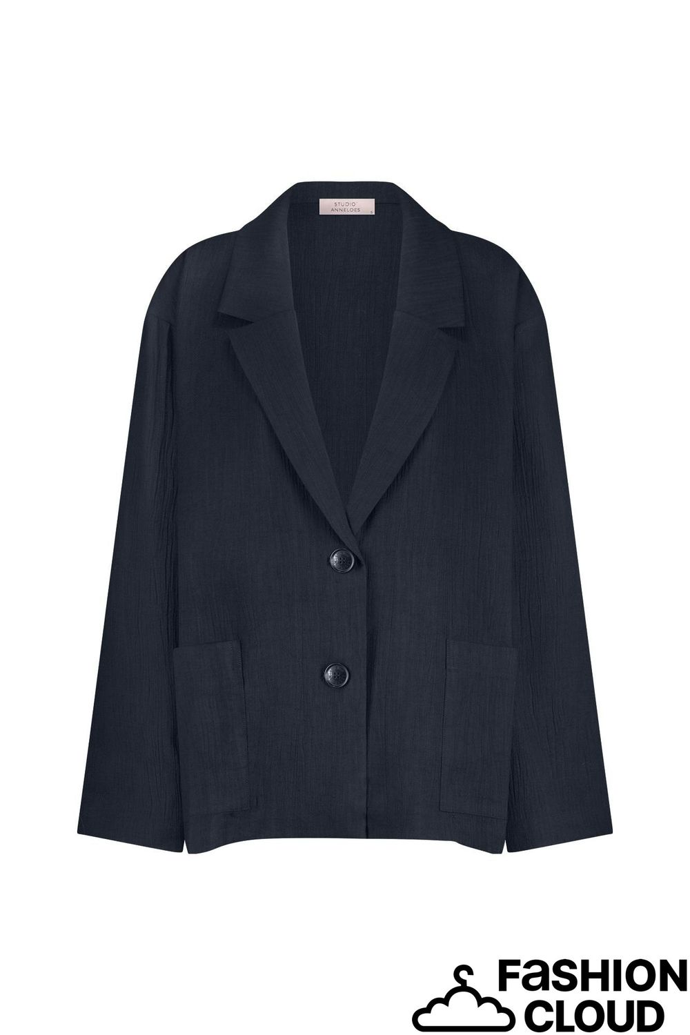 Studio Anneloes Petria linen look blazer 12780 dark blue