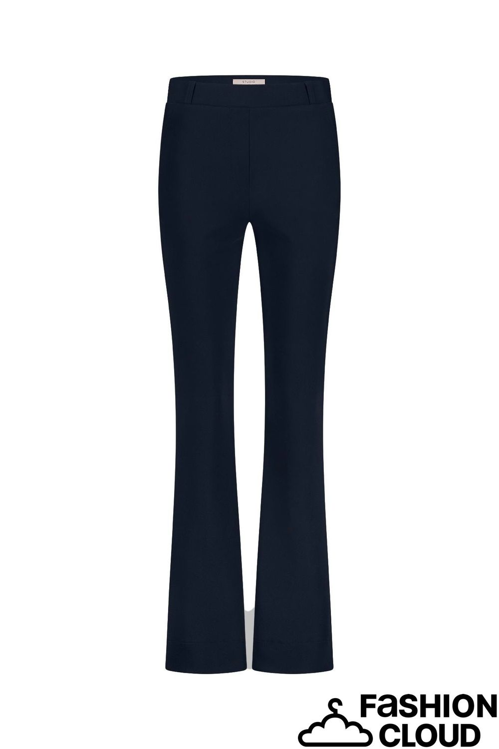 Studio Anneloes Flair bonded trousers 94800 dark blue