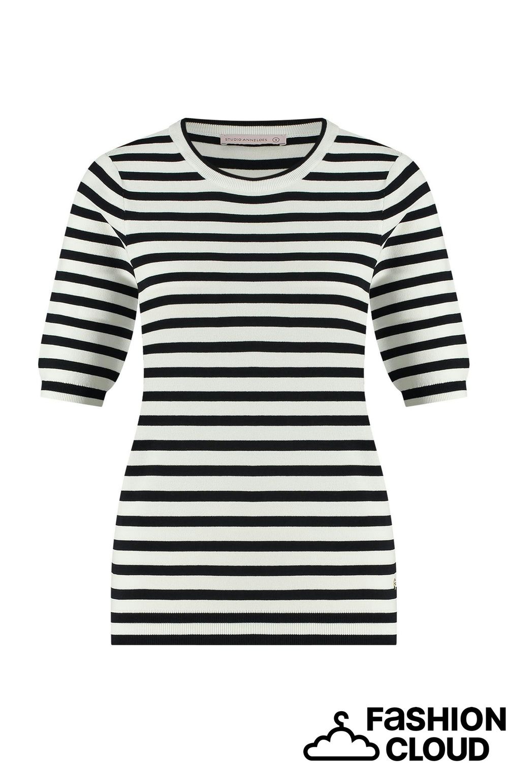 Studio Anneloes Luna stripe ssl pullover 91510 off white/dark blue