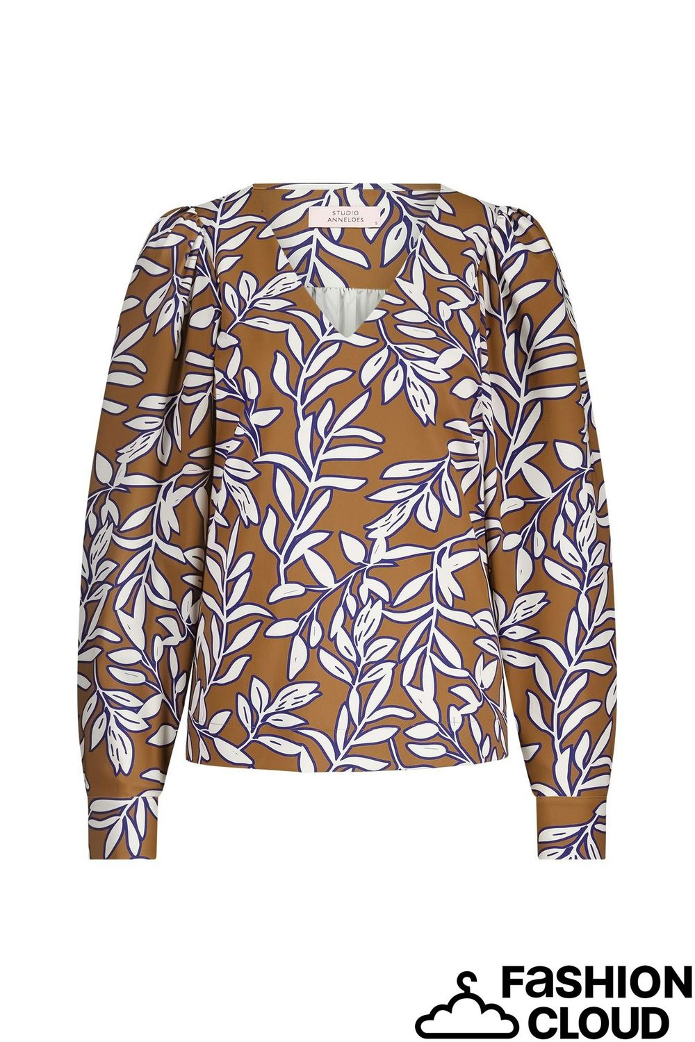 Studio Anneloes Les leaves top 13110 carmamel/ink blue