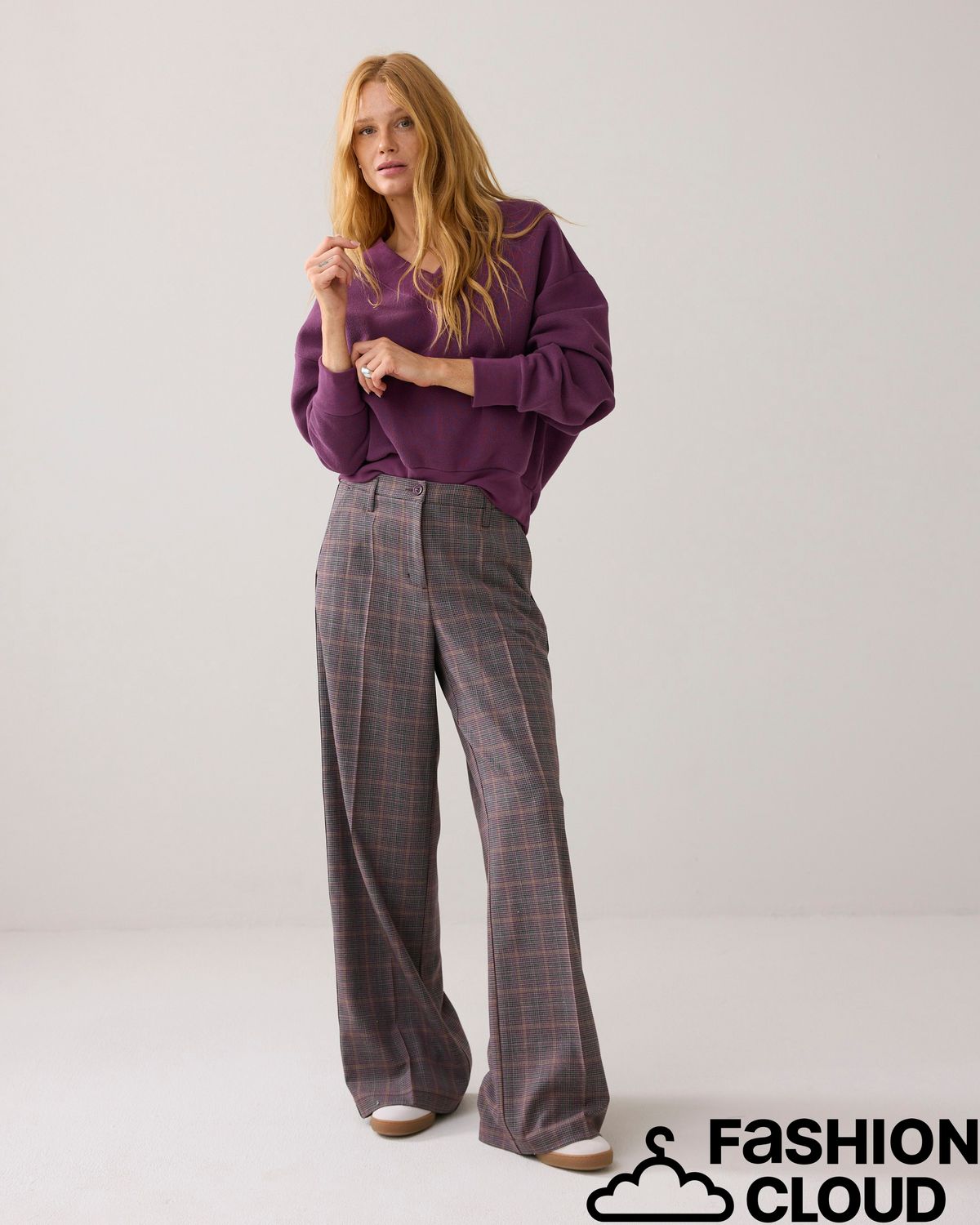 Summum Woman Trousers Check multi coloured 4s2874-12268 Multicolour