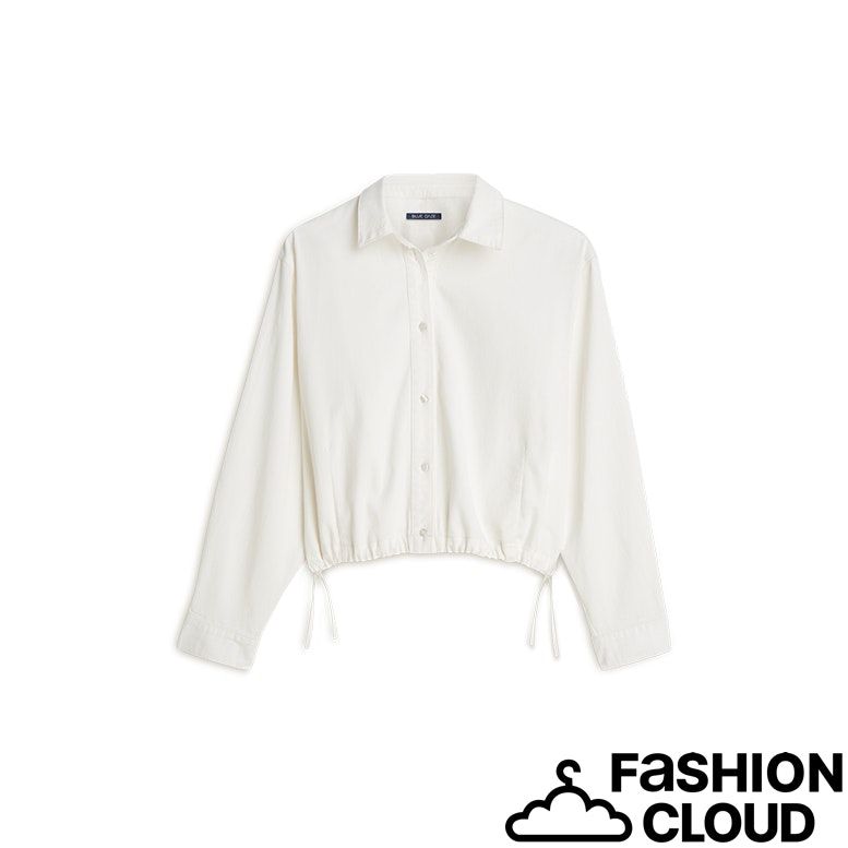 Summum Woman Blouse denim Light white cotton twil 2s3404-5190 White denim