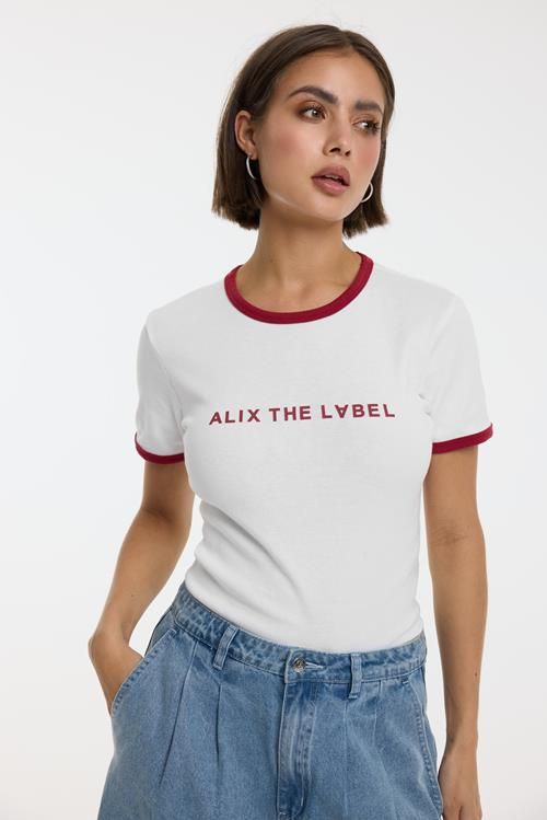 Alix the Label ladies knitted ringer t-shirt 2602884612