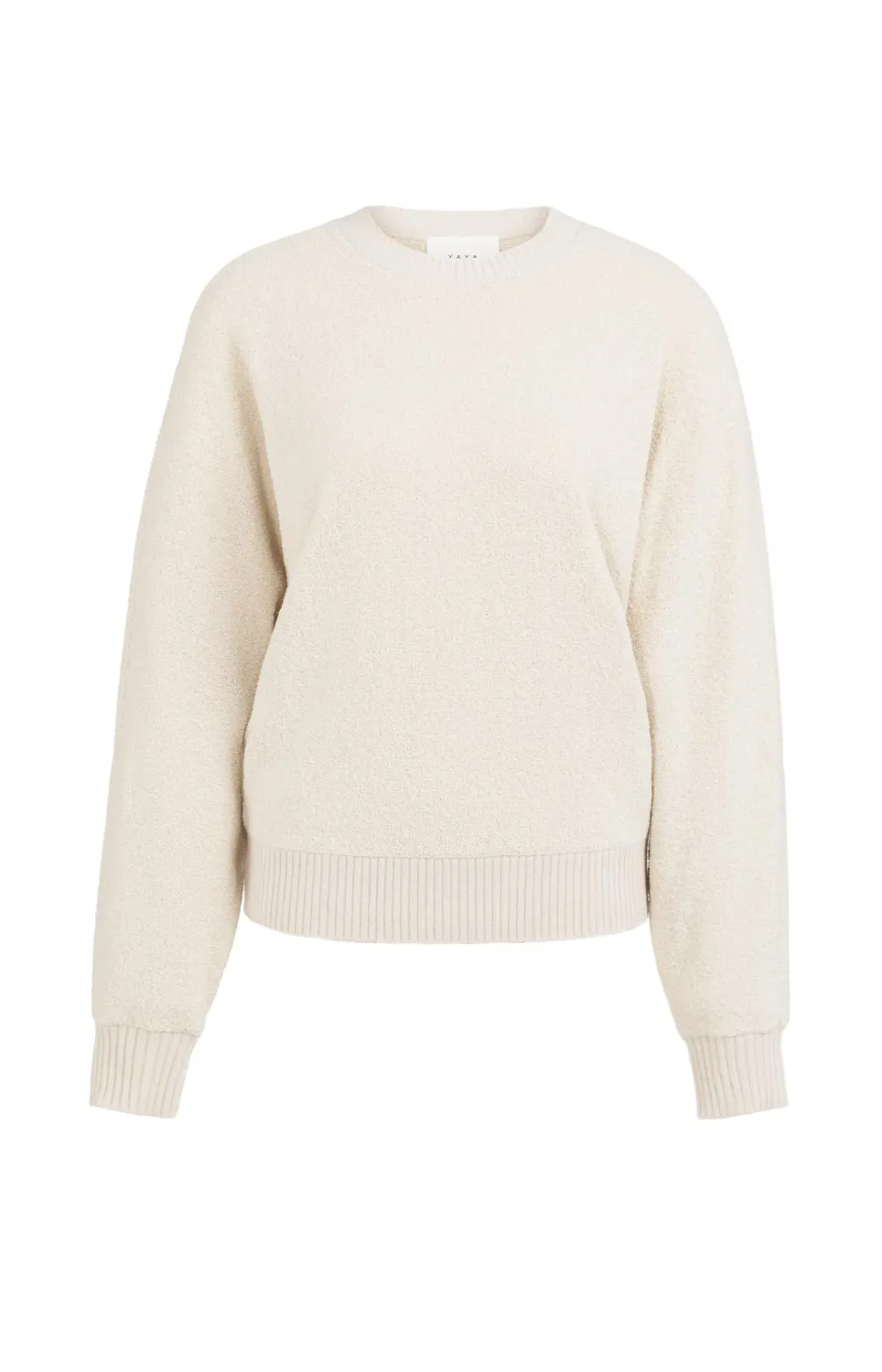 YaYa Boucl? trui met ribdetails 01-000554-602 KIT BEIGE