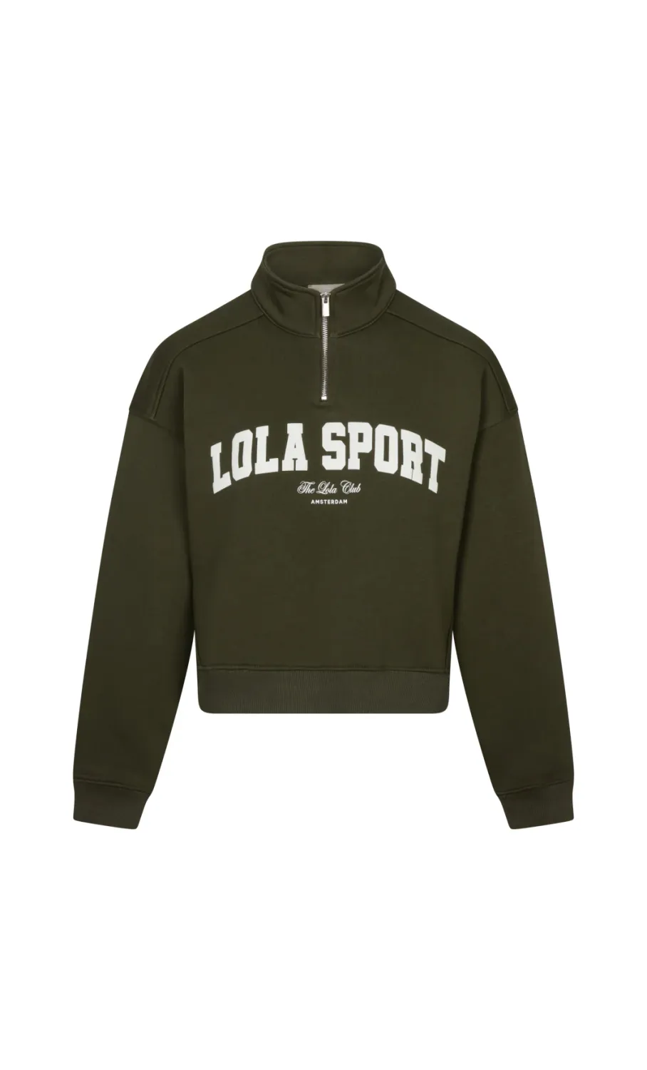 The Lola Club Jayla Half Zip Sweater Jayla-002 Army Green