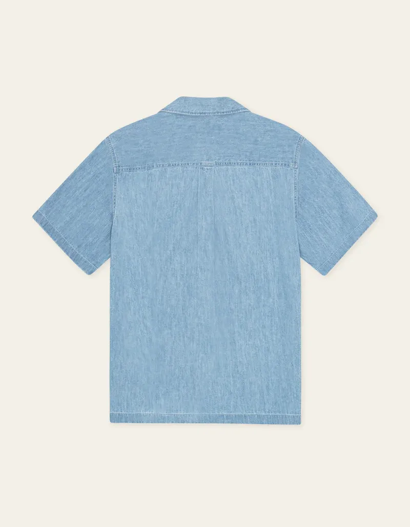 Les Deux Lesley Denim SS Shirt 1001503 LIGHT INDIGO WASH