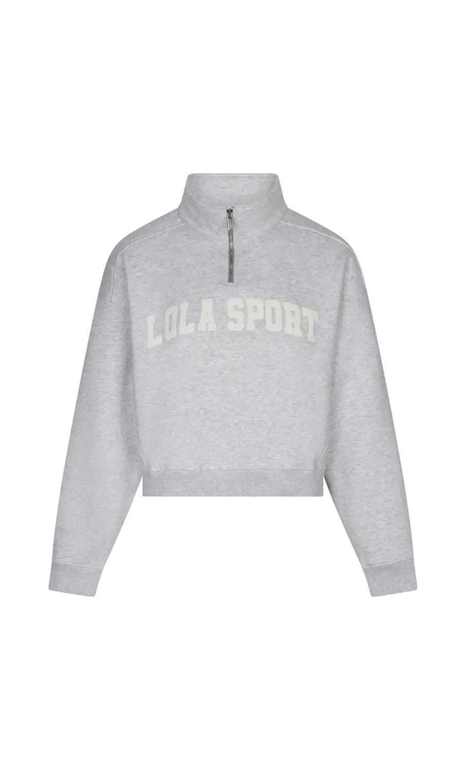 The Lola Club Jayla Half Zip Sweater Jayla-002 Grey Melange