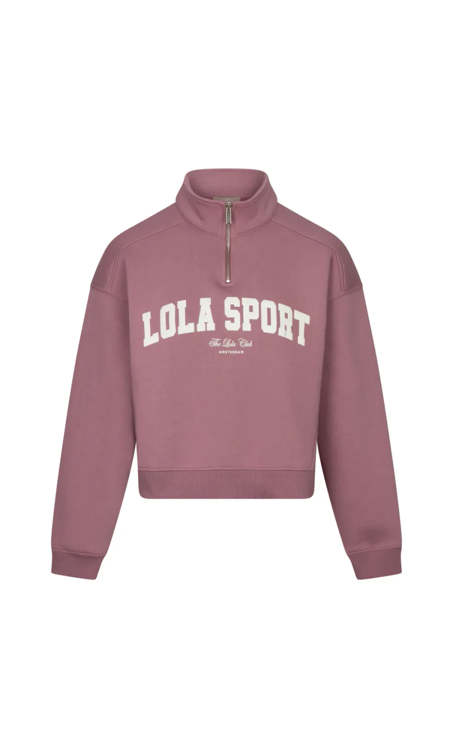 The Lola Club Jayla Half Zip Sweater Jayla-002 Mauve