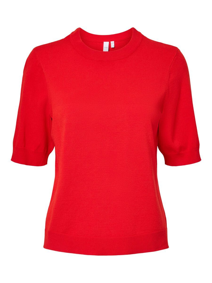 YAS YASLENA SS KNIT PULLOVER S. NOOS 26036189 Fiery Red