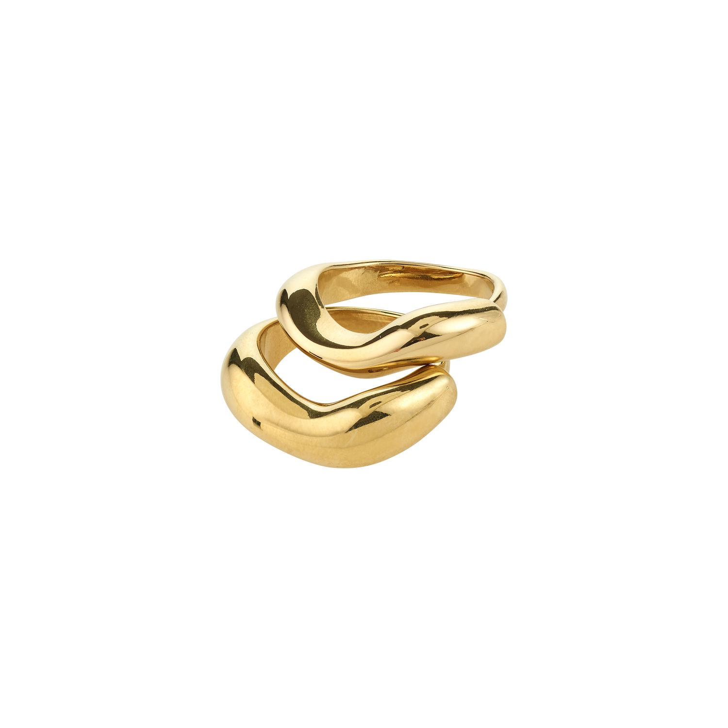 Pilgrim CALLAWAY rings 2-in-1 set, gold-plat 282612024 Gold Plated